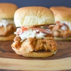 Fried Chicken Sliders with Slaw