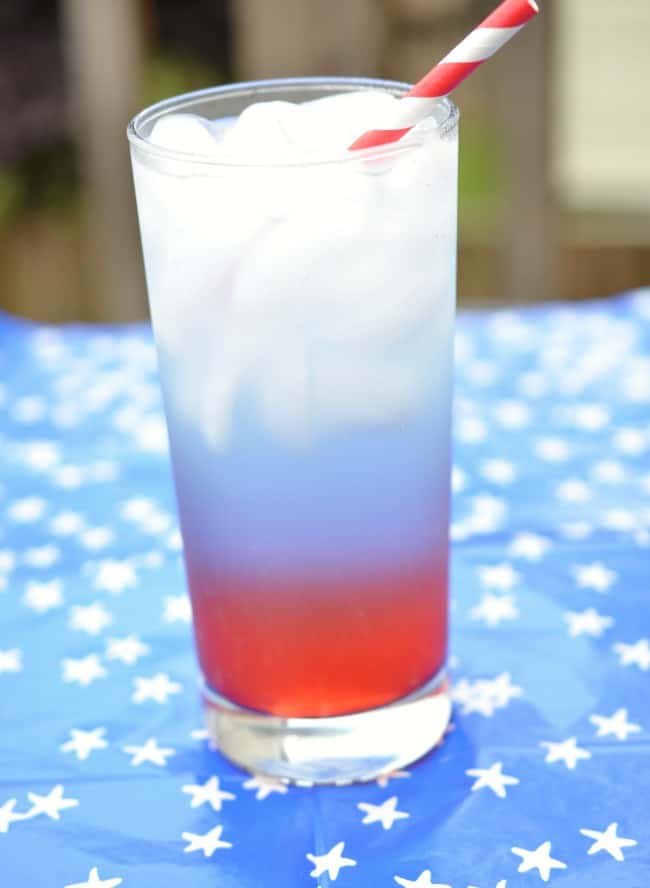 Red White And Blue Layered Drink