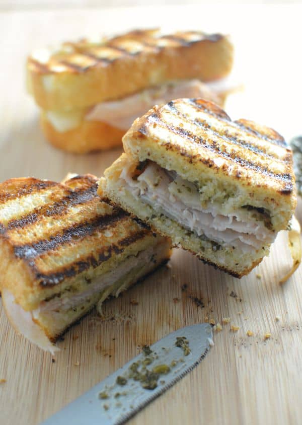 turkey pesto sandwich melt