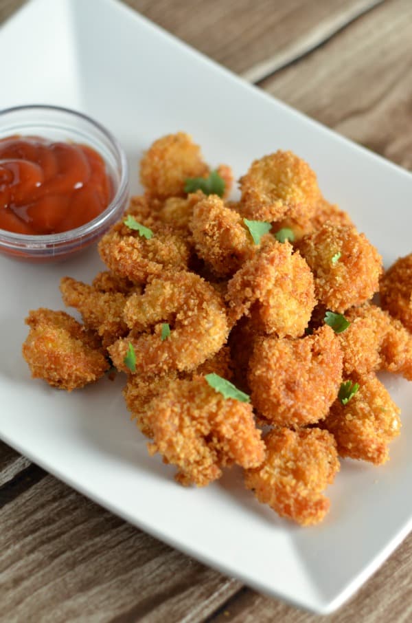 Crispy Cajun Fried Shrimp- This shrimp is moist, juicy and crunchy.