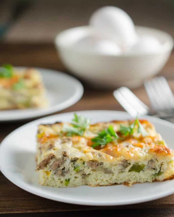 Turkey Sausage and Veggie Egg Bake Domestic Dee