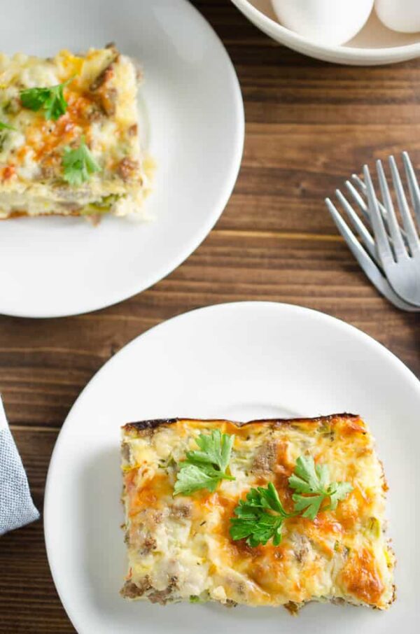 Turkey Sausage and Veggie Egg Bake Domestic Dee