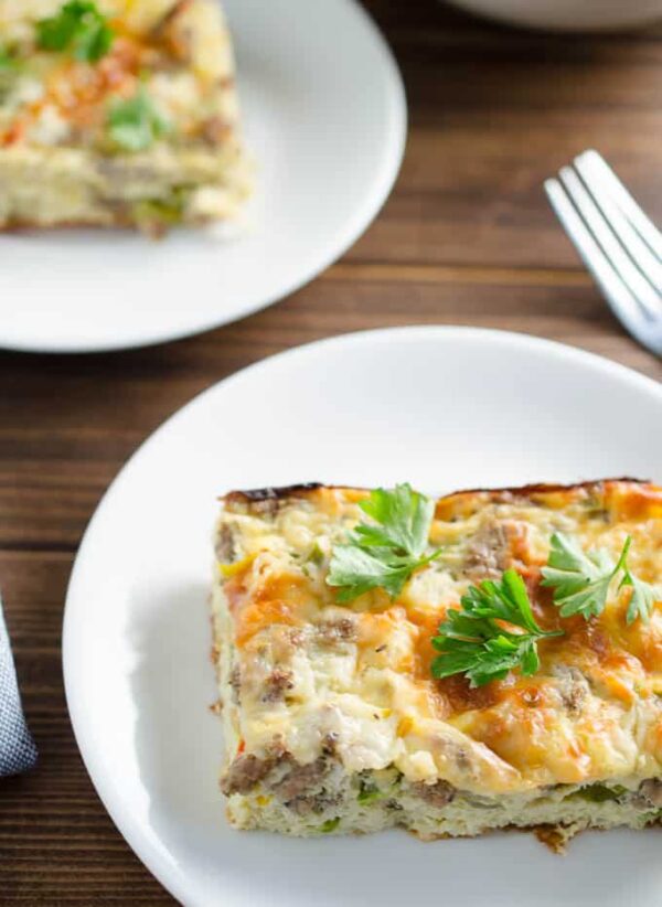 Turkey Sausage and Veggie Egg Bake Domestic Dee