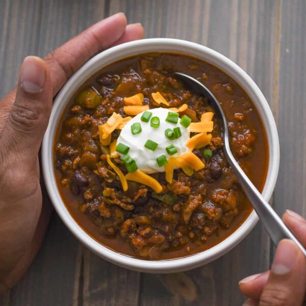 Pressure Cooker Turkey Chili Domestic Dee
