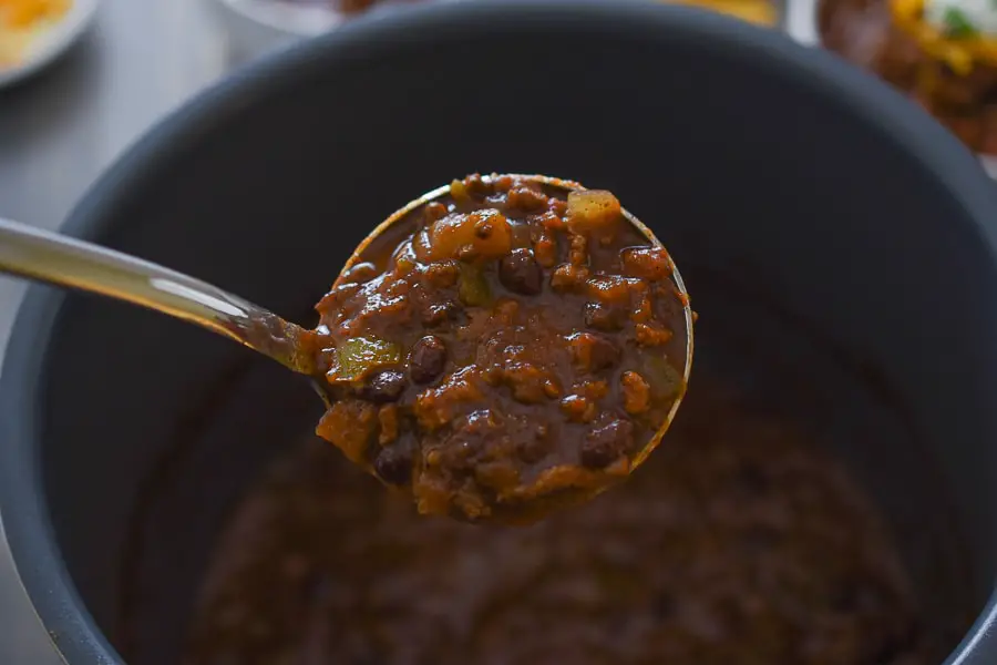 turkey chili in an instant pot
