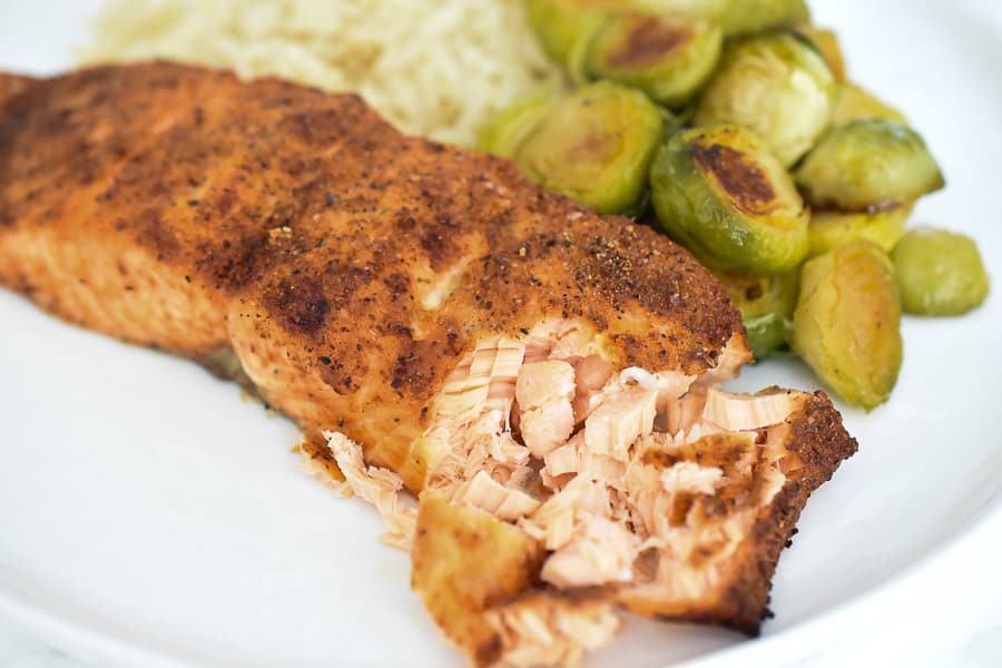 Air fryer salmon is an easy main dish that is delicious and is ready within minutes! The air fryer makes the salmon tender, crispy and juicy in under 15 minutes! This is the perfect main dish to throw together on those busy weeknights.