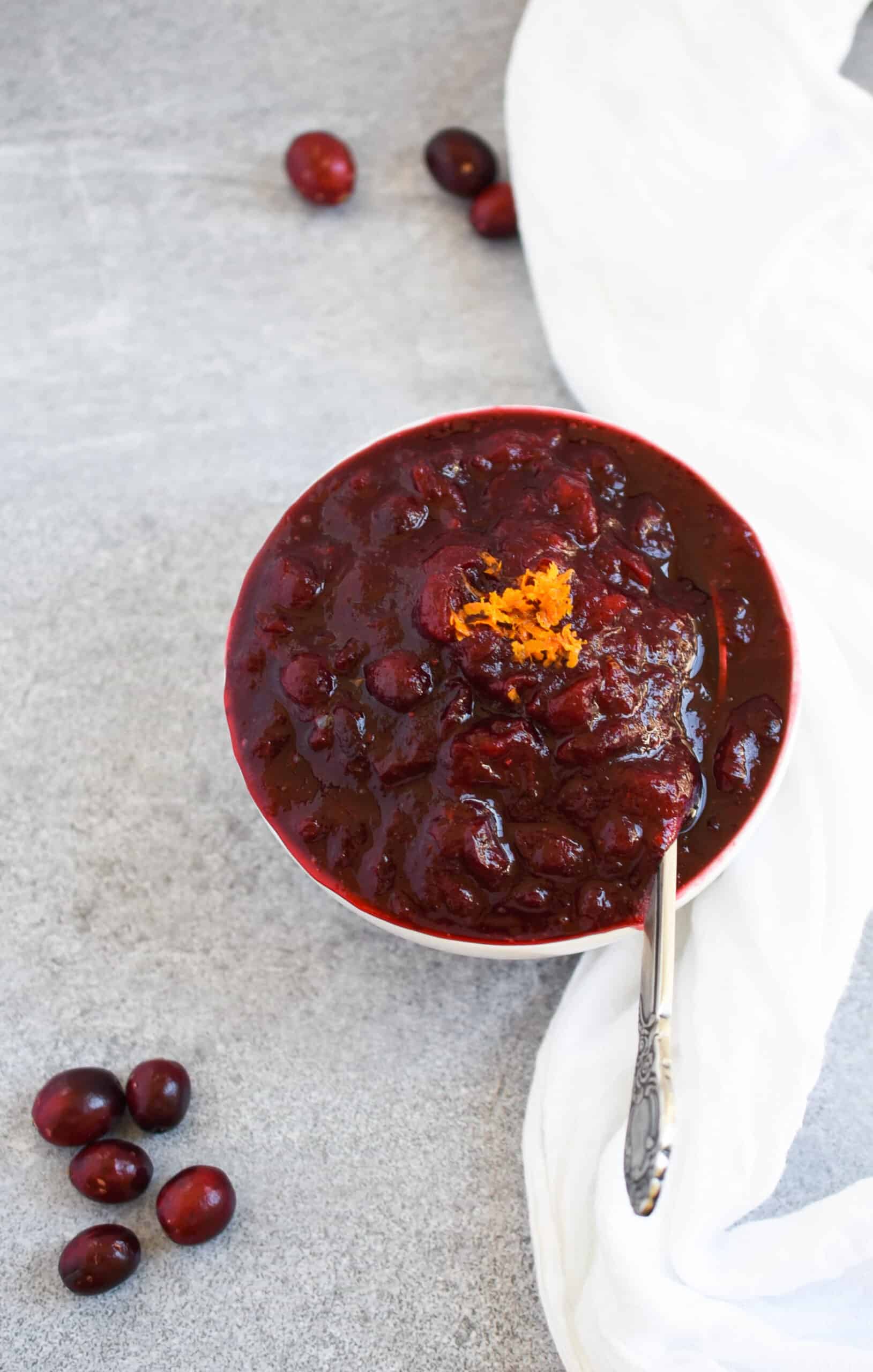 cranberry sauce with orange juice