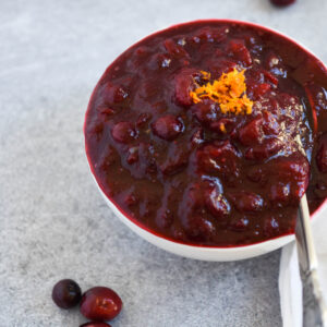 cranberry sauce with orange juice