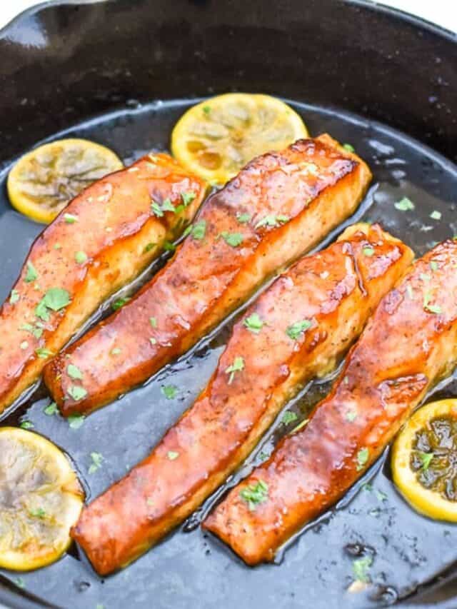 EASY APRICOT GLAZED SALMON - Domestic Dee