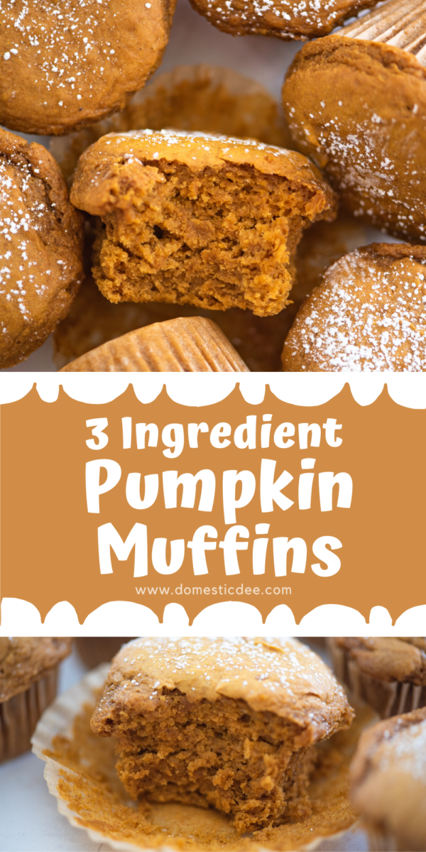 3 Ingredient Pumpkin Muffins – Domestic Dee